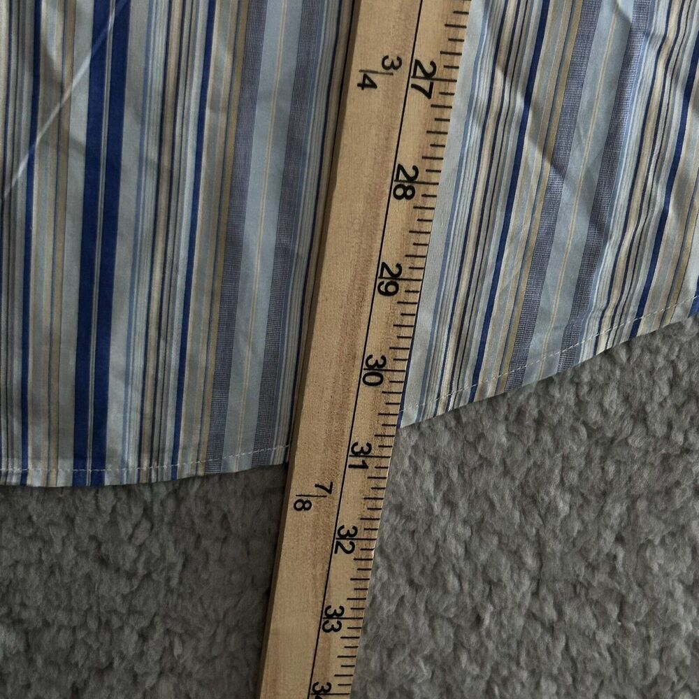 Banana Republic Mens Size XL Long Sleeve Button Down Stripe Blue White Preppy - Picture 11 of 16